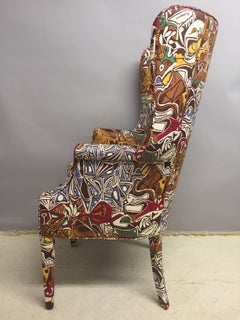 Show Stopper Upholstered Wing Chair with Picasso Theme