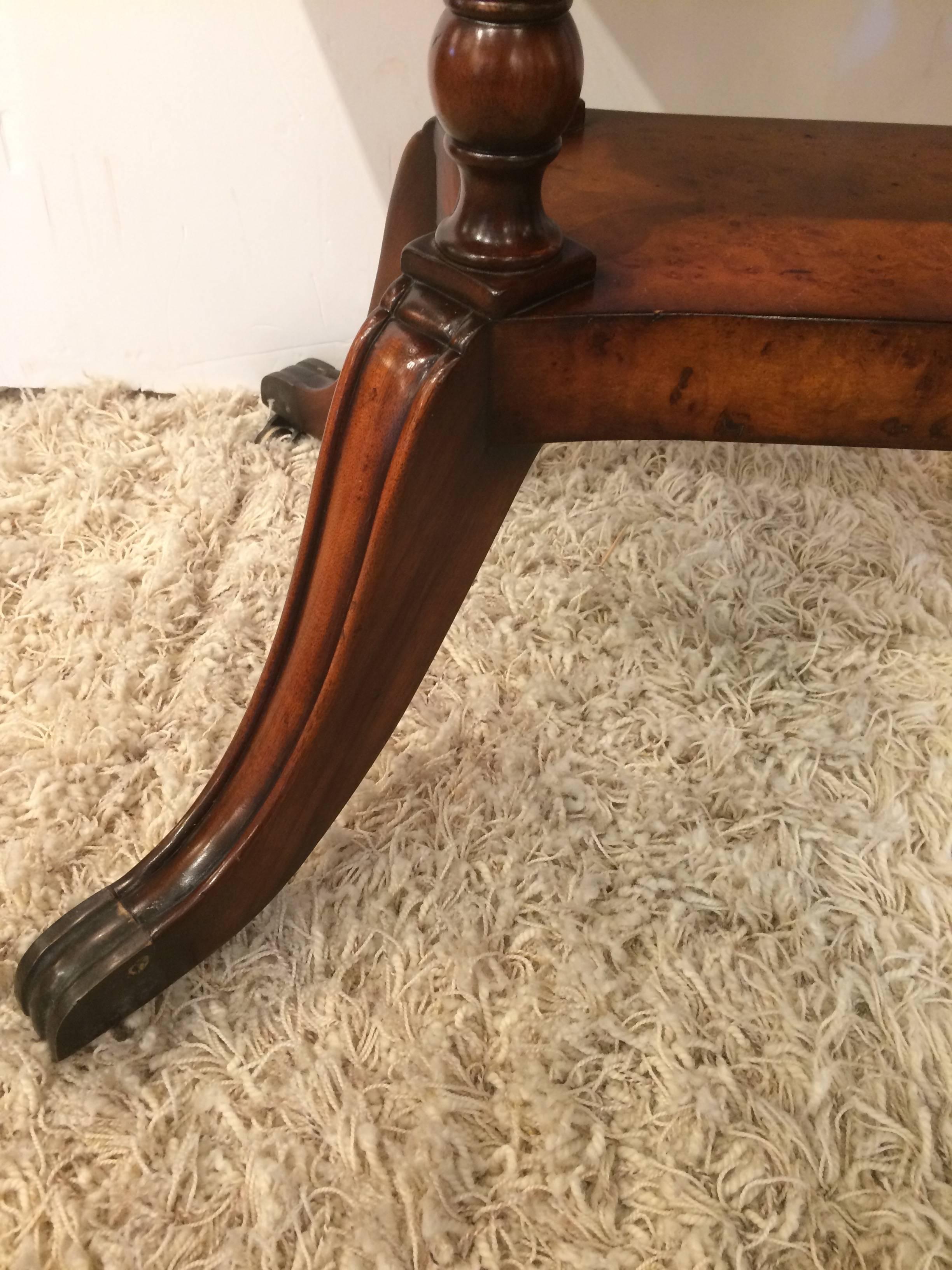 Classically Beautiful Burl Wood Game Table 2