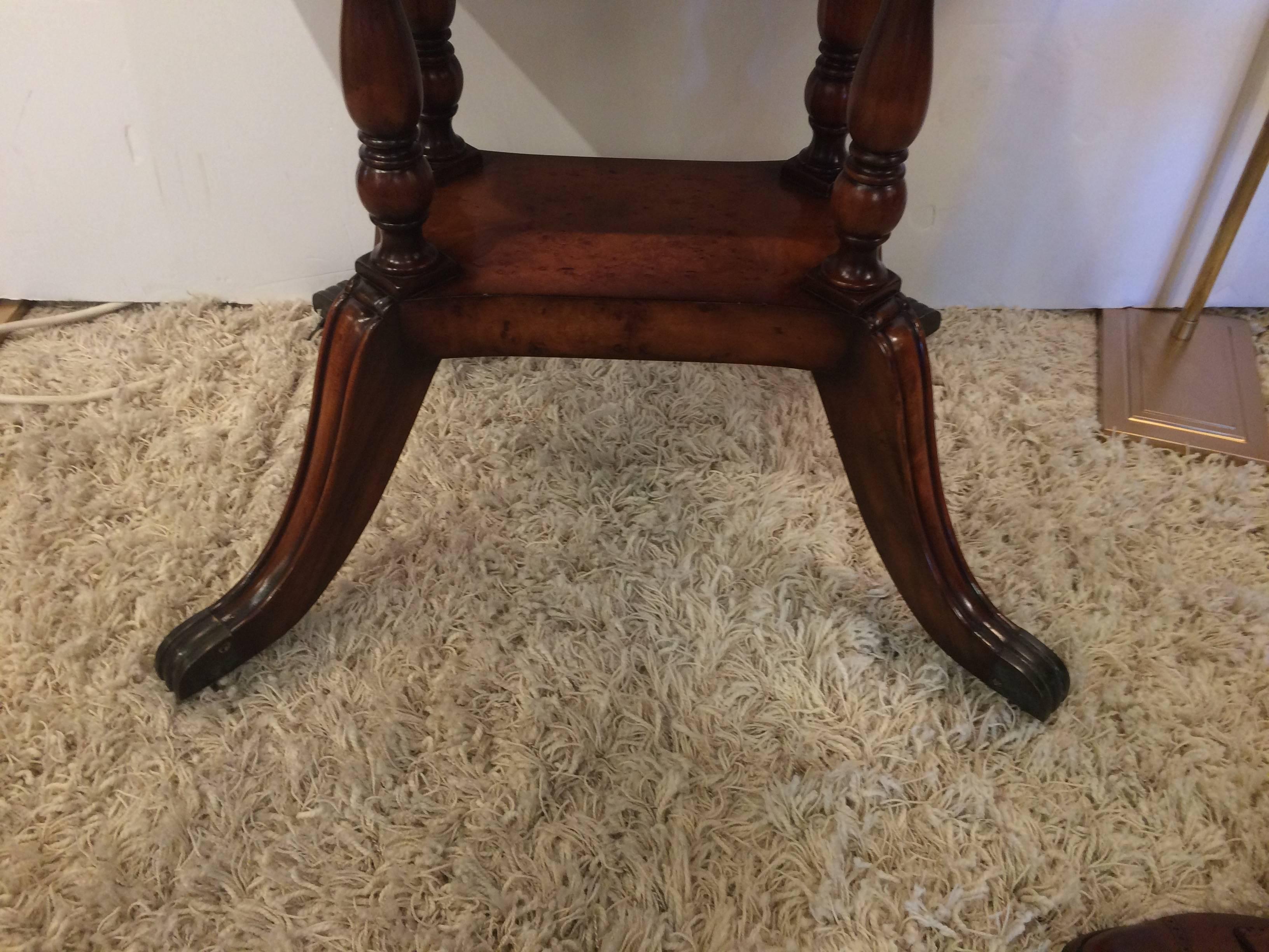 Classically Beautiful Burl Wood Game Table 3
