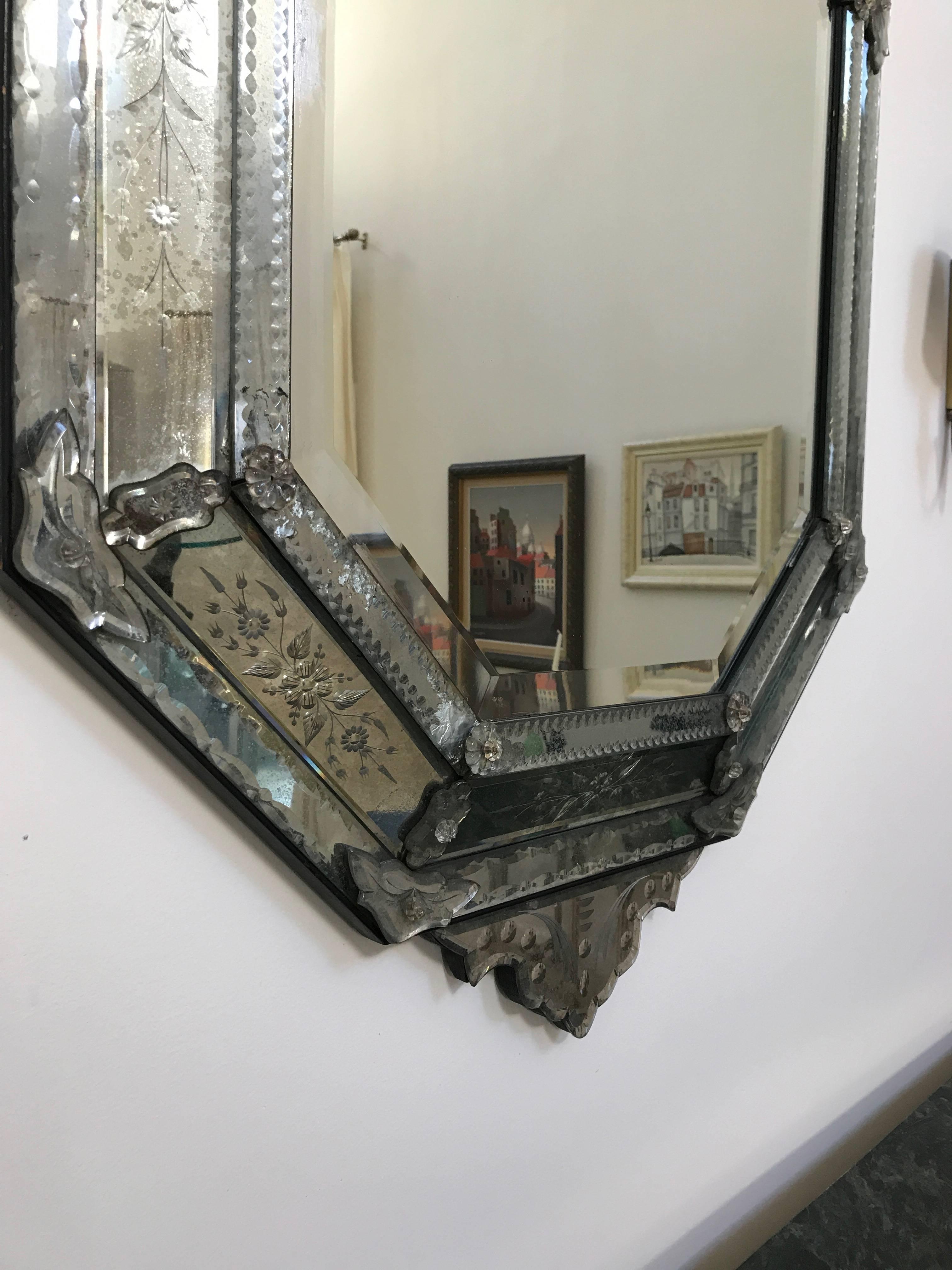 Super Glamorous Antique Venetian Mirror 2
