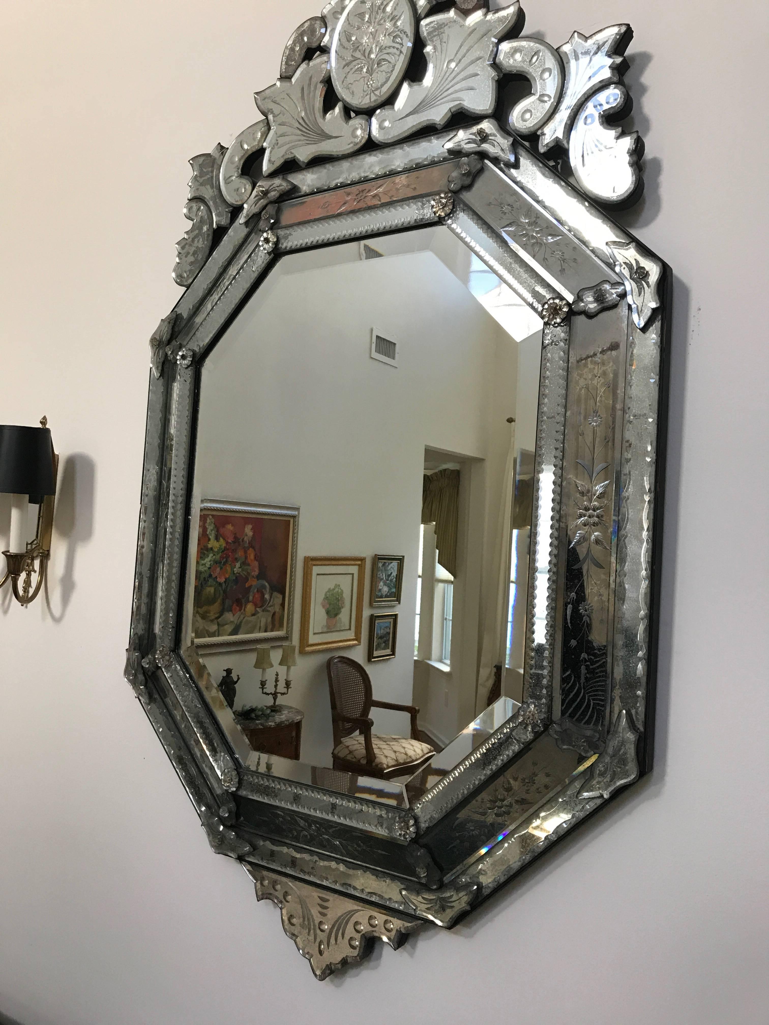 Italian Super Glamorous Antique Venetian Mirror