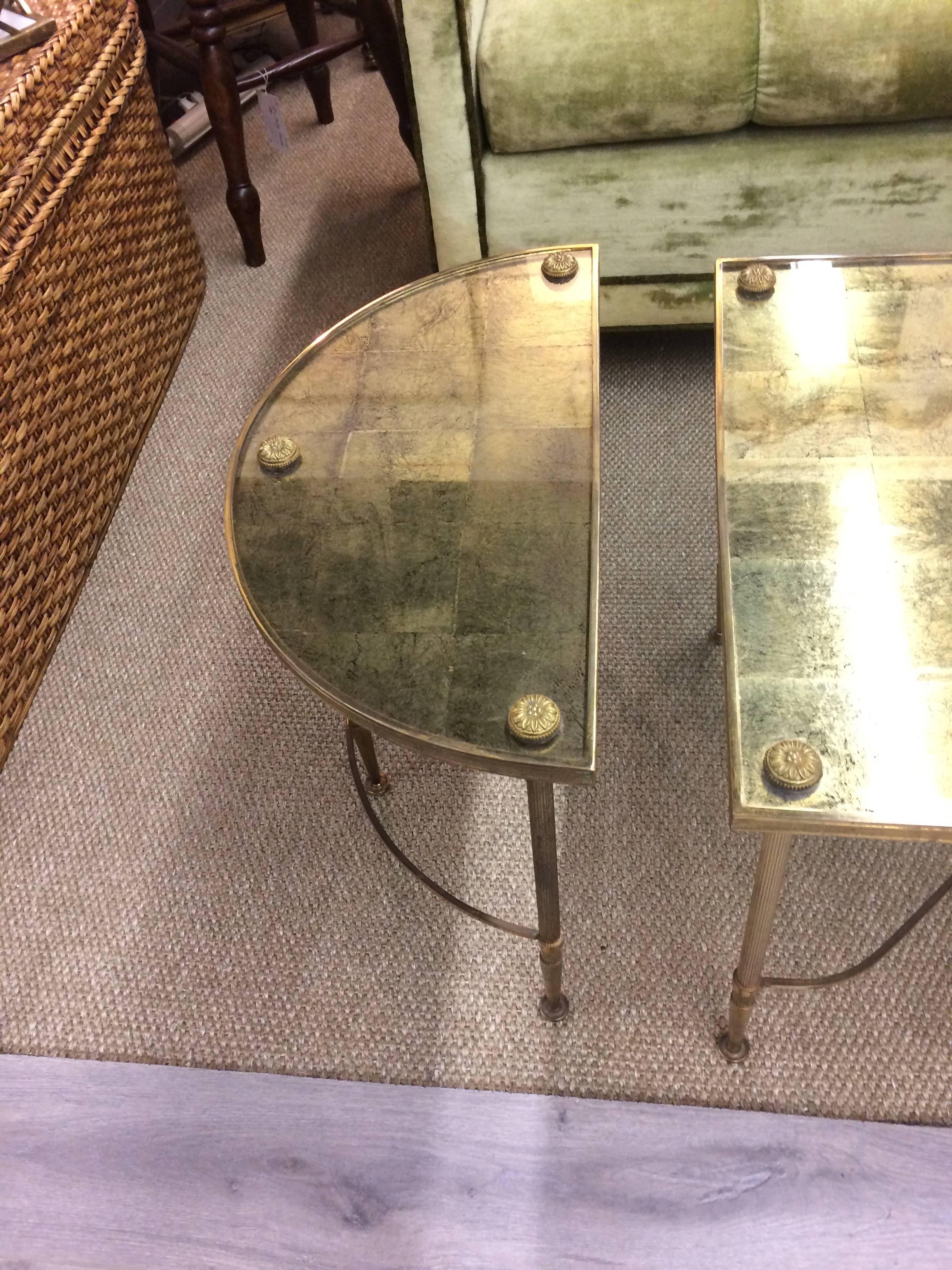 Brass Glamorous Vintage Oblong Gilded Coffee Table