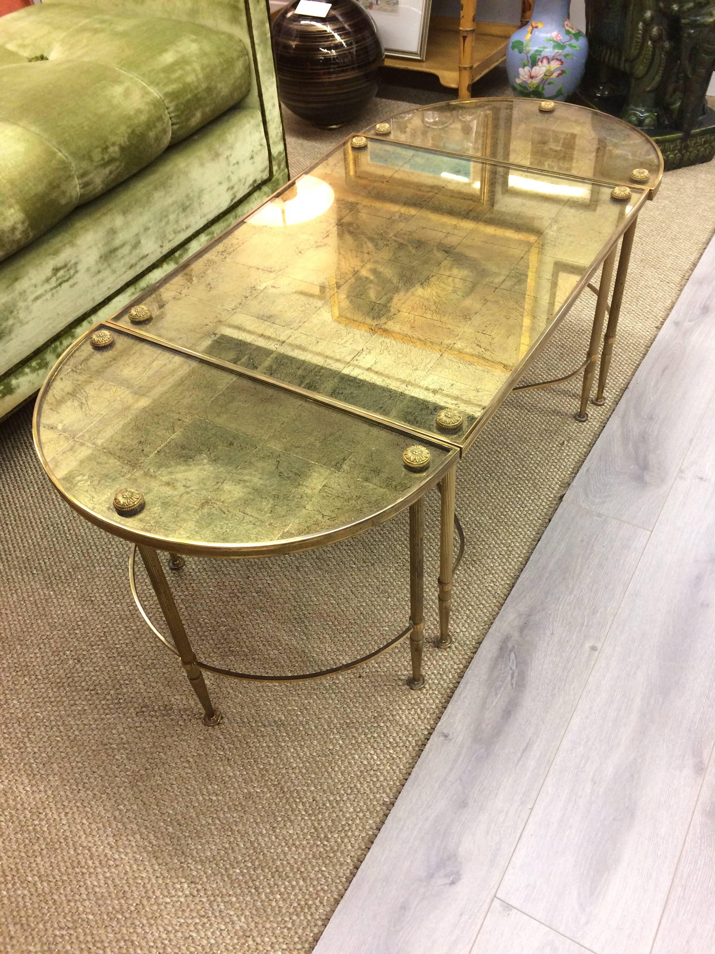 Mid-20th Century Glamorous Vintage Oblong Gilded Coffee Table