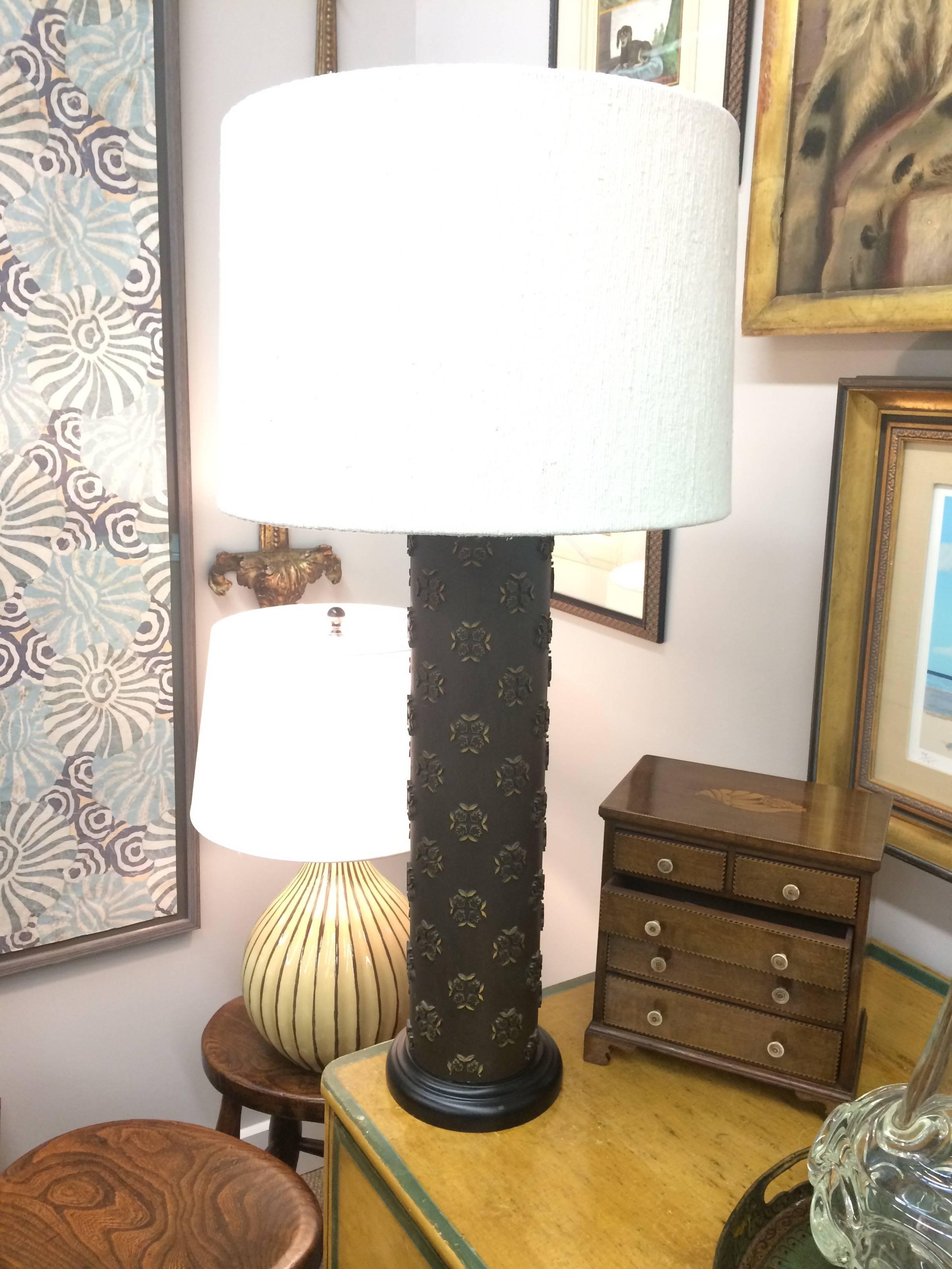 Mid-20th Century Wonderful Wallpaper Roller Lamp For Sale