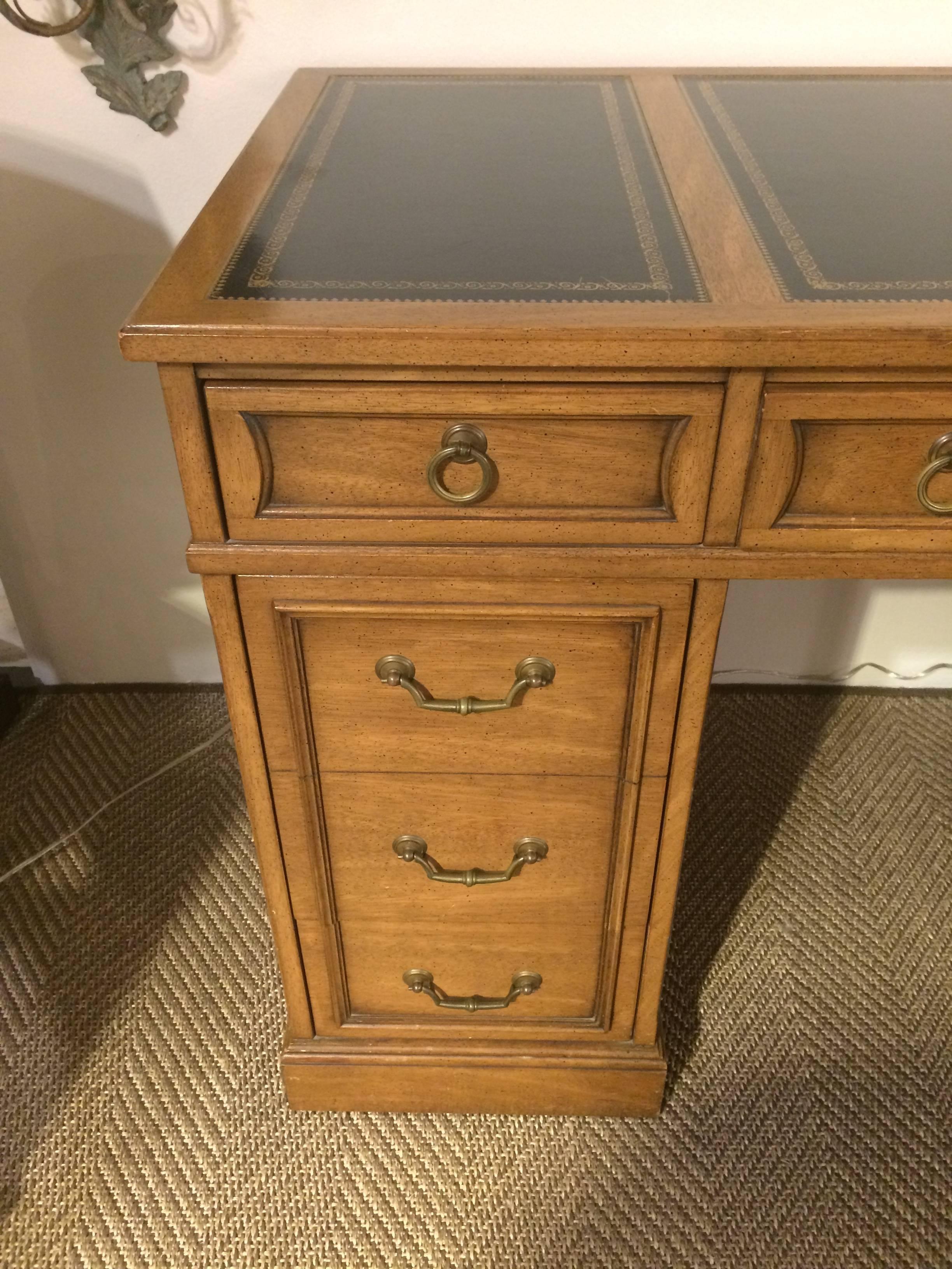 American Wonderful Medium Sized Desk with Tooled Leather Top