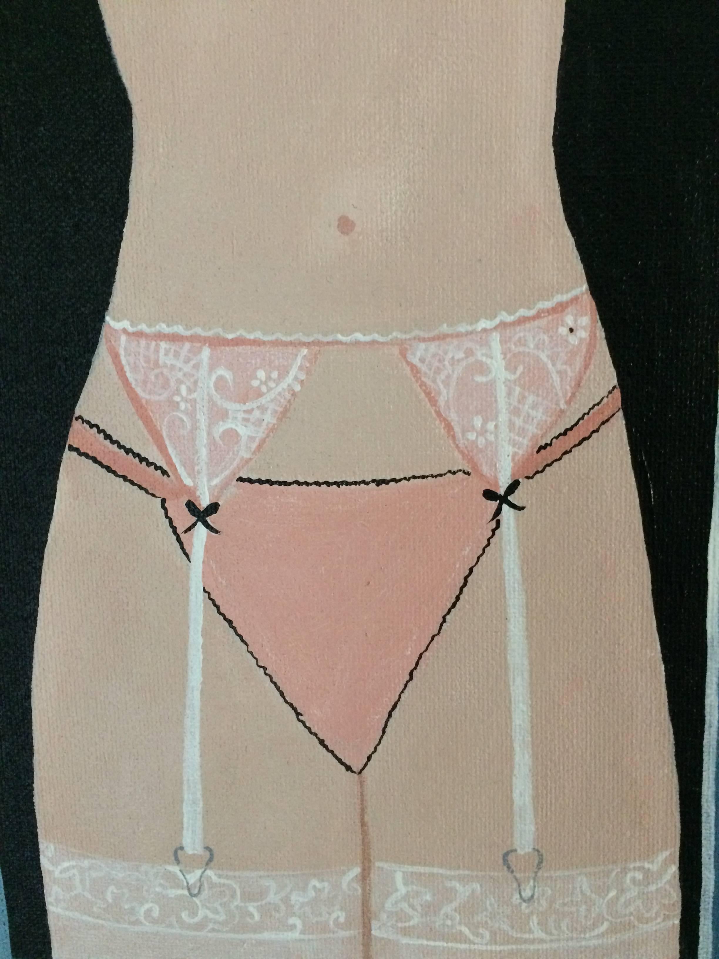 Romantic Painting of Parisian Lingerie Shop Window 3