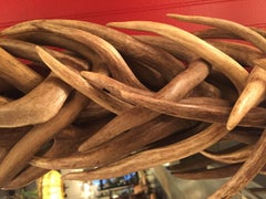 Spectacular Antler Oval Mirror