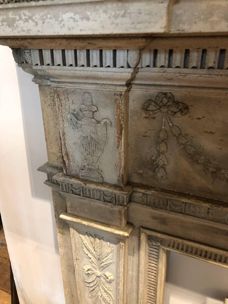 Stunning Federal Revival Fireplace Mantle In Excellent Condition In Hopewell, NJ
