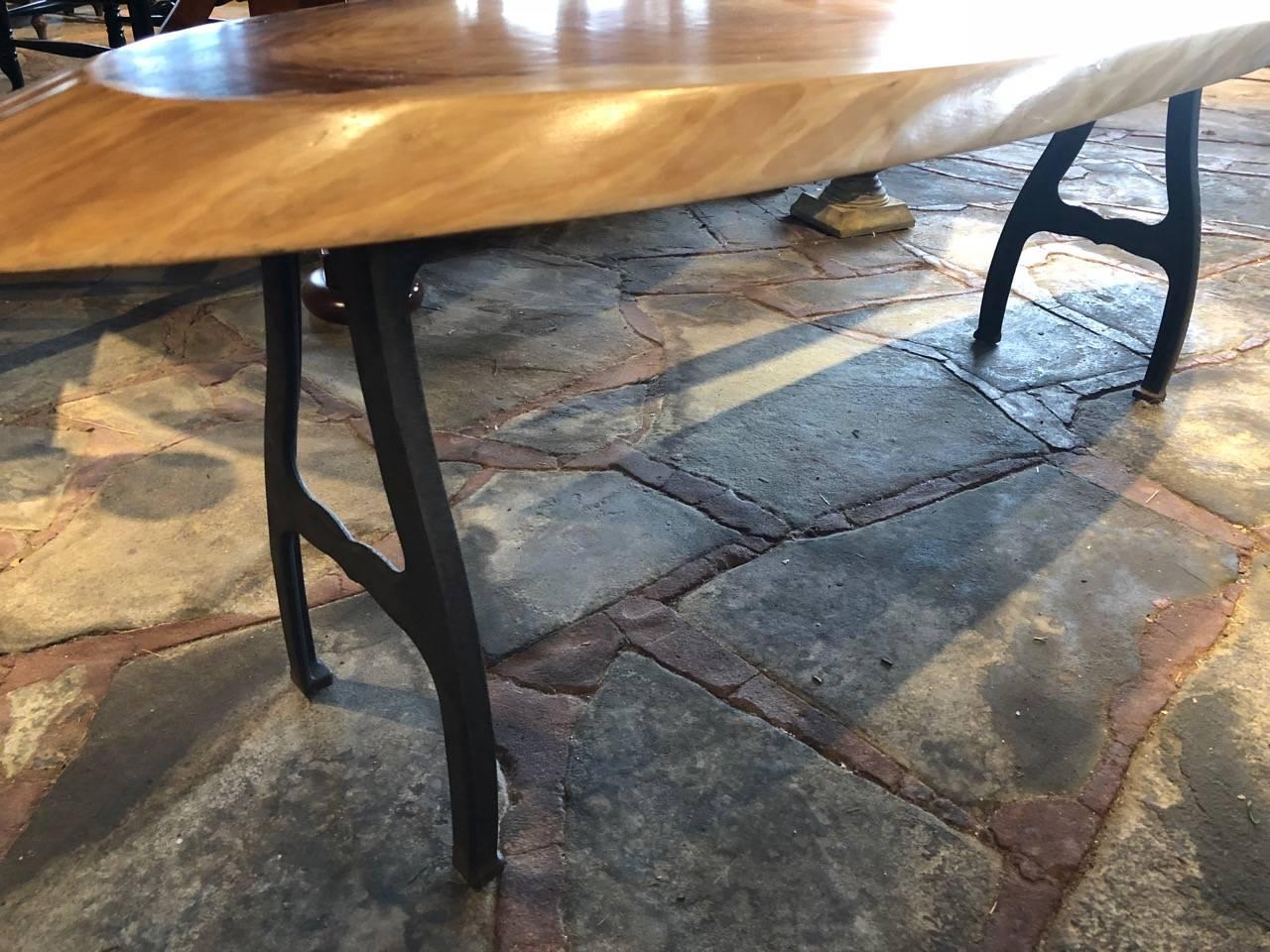 American Super Sleek Surfboardesque Slab Coffee Table in Poplar