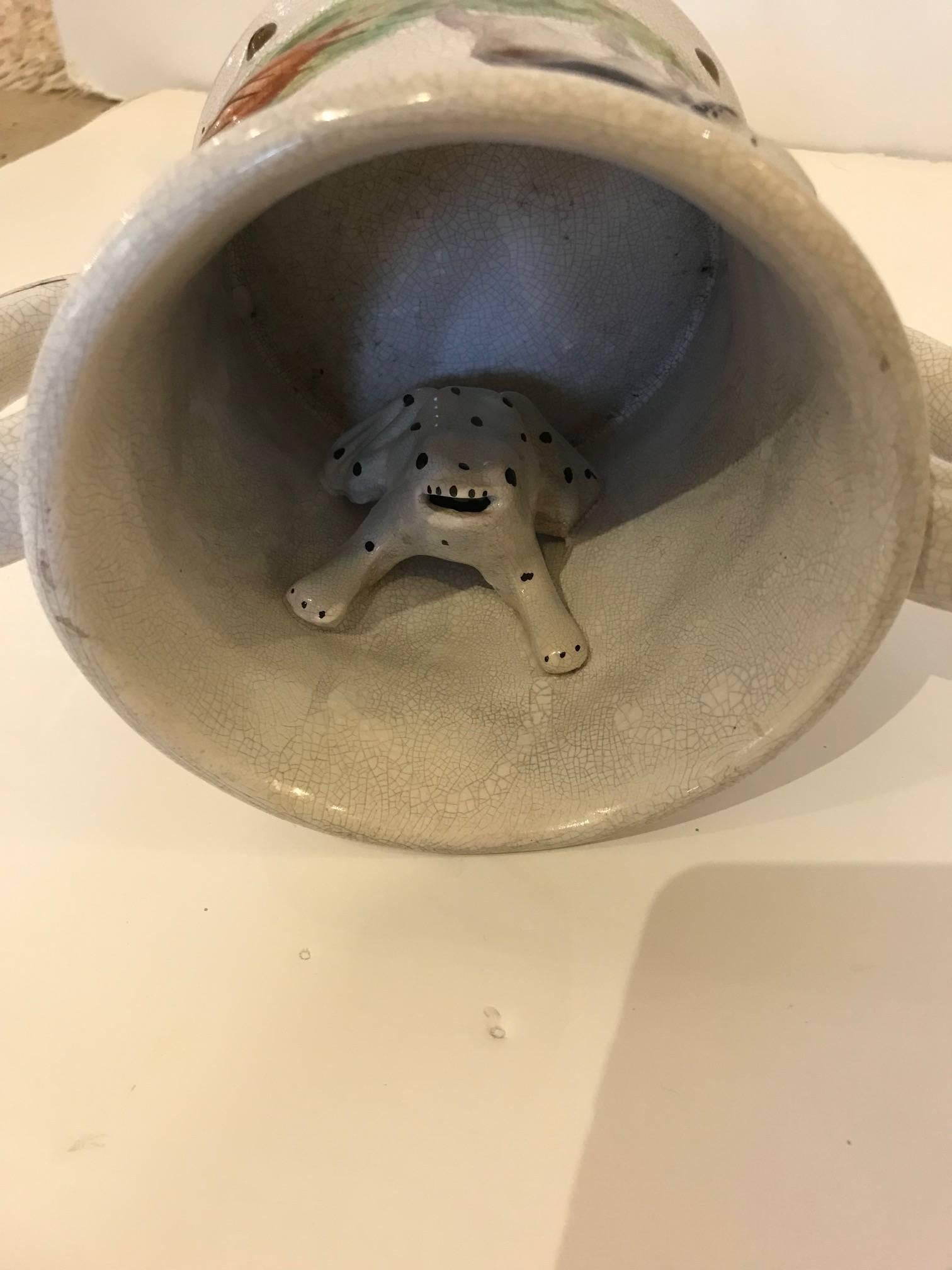 English Adorable Staffordshire Mug with Interior Frog