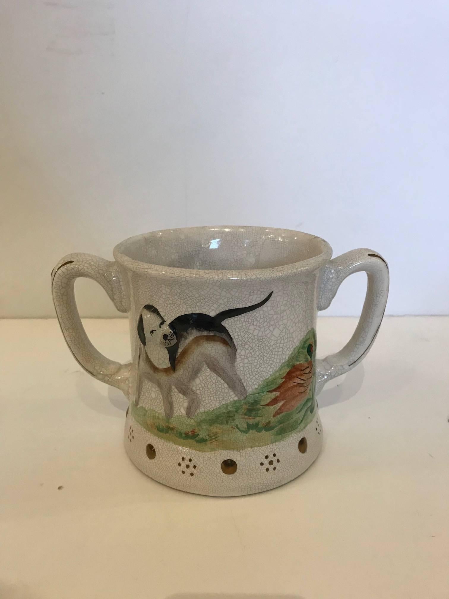 Adorable Staffordshire Mug with Interior Frog 1