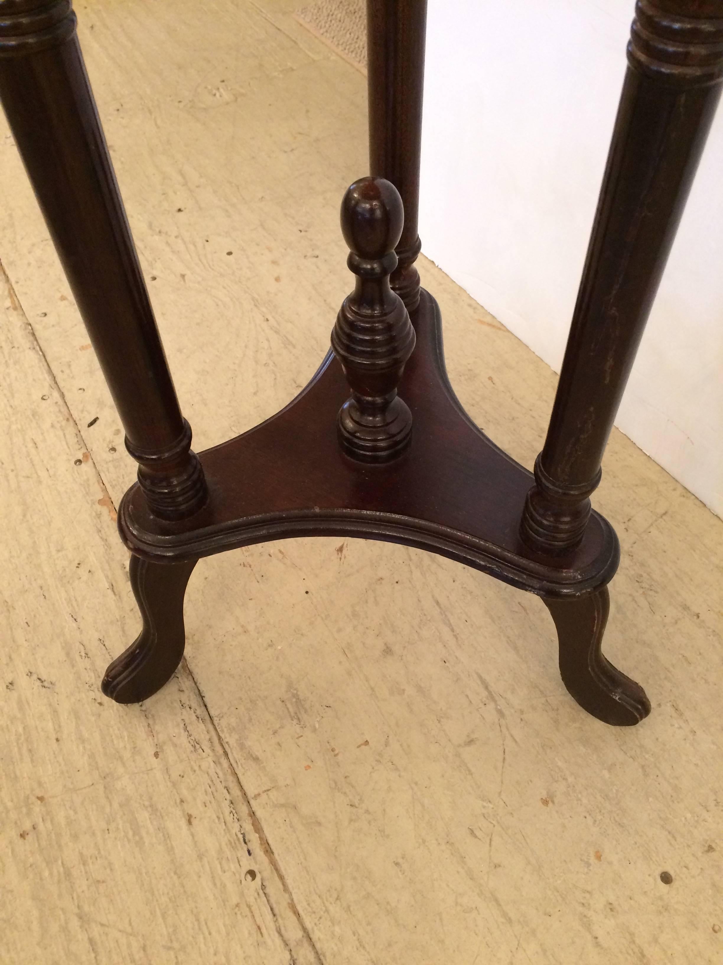 American Refined Mahogany and Marble Stand or Side Table