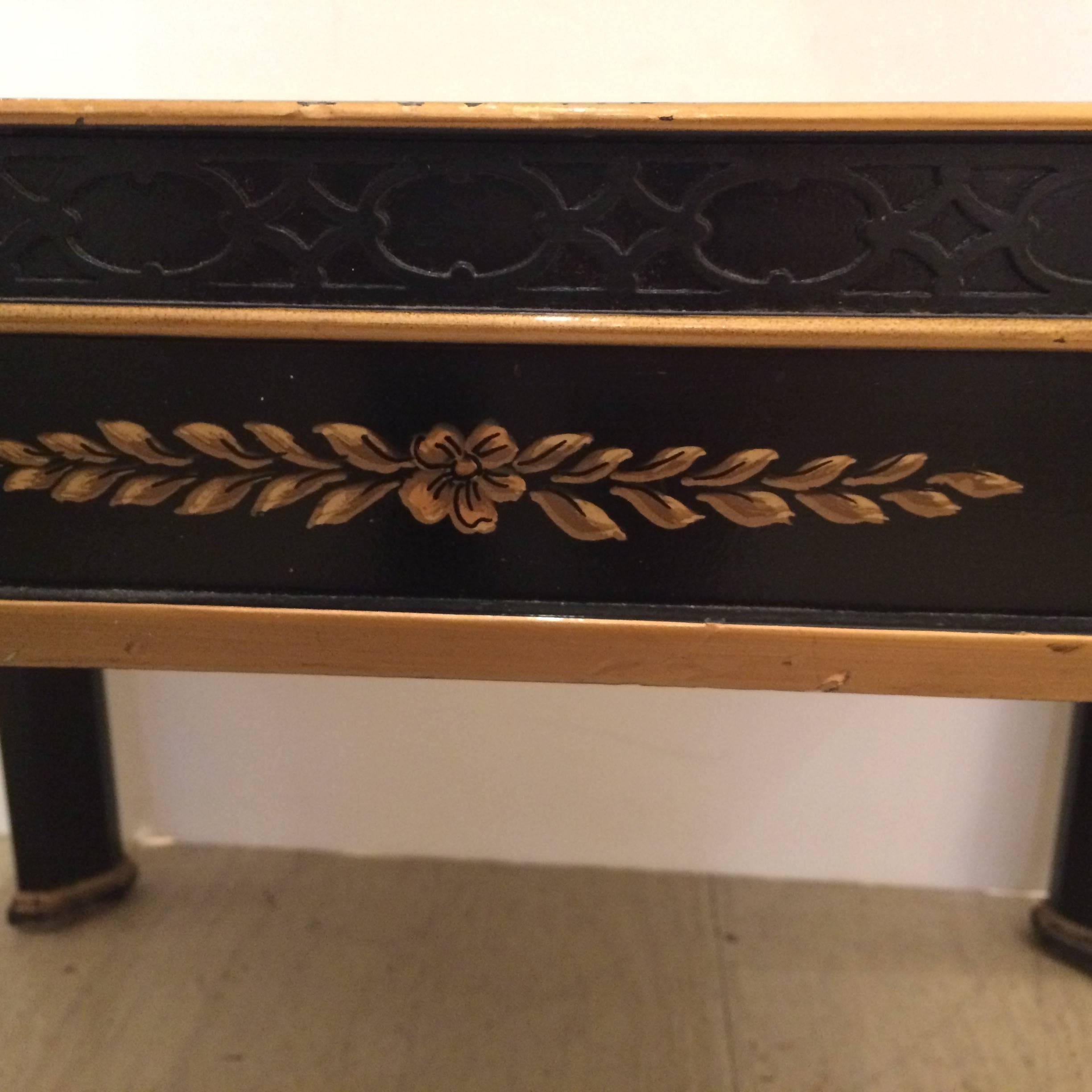 black and gold end table