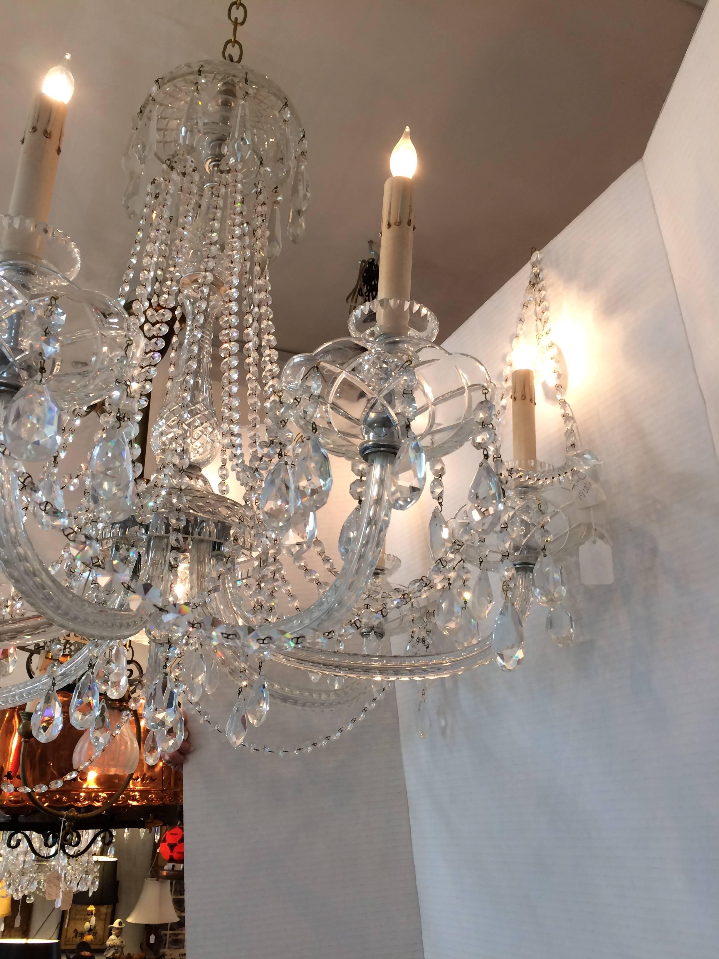 Luminous Large Eight-Arm French Crystal Chandelier 1