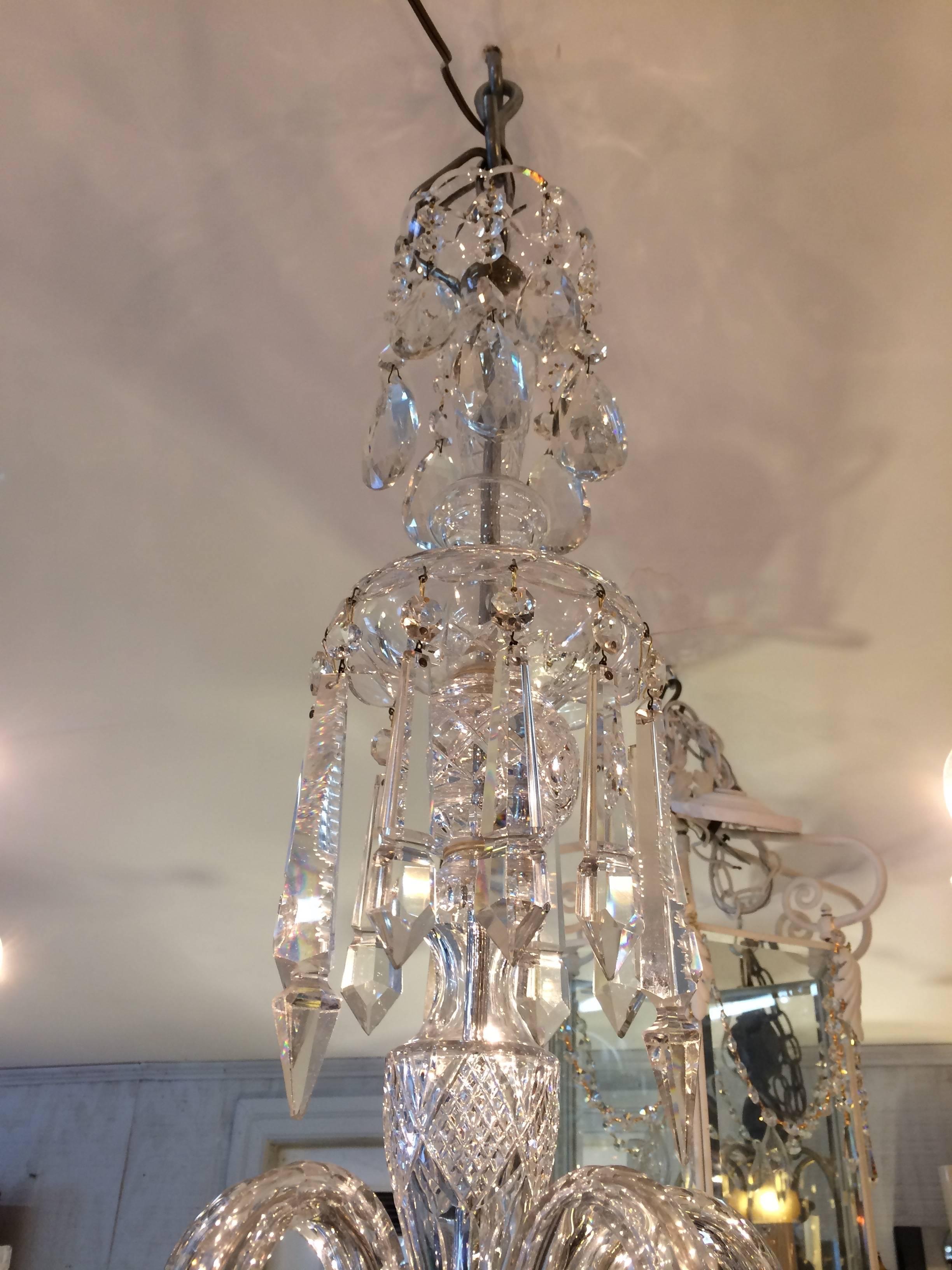 Very Elegant Classic Medium Sized French Crystal Chandelier For Sale 1