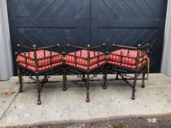 Fabulously Stylish Faux Bamboo Bronzed Iron Bench