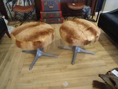 Pair of Funky Custom Rabbit Stools