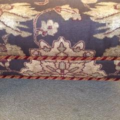Pair of Large Square Upholstered Ottomans
