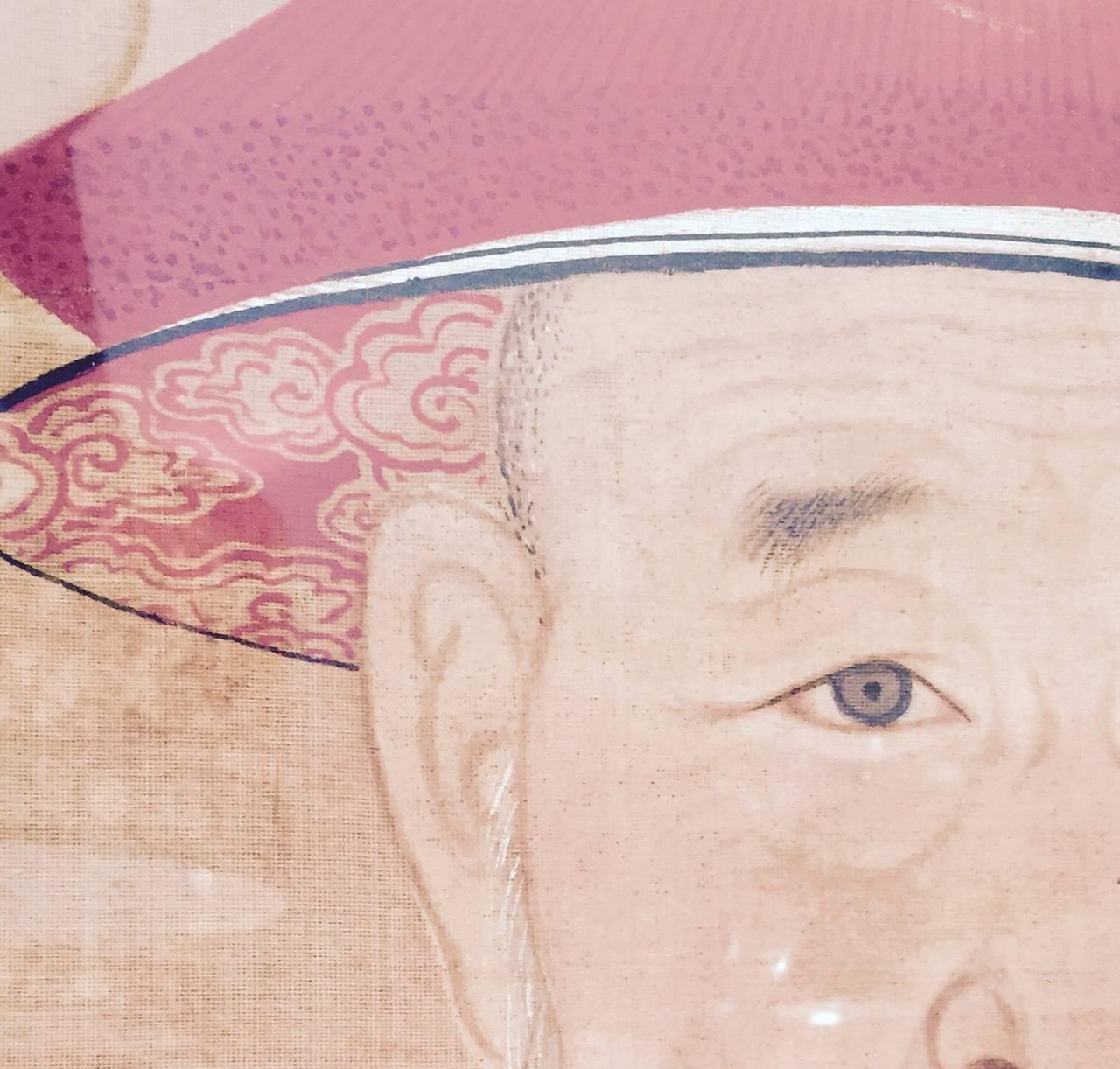 19th Century Impressive Large Chinese Ancestral Portrait