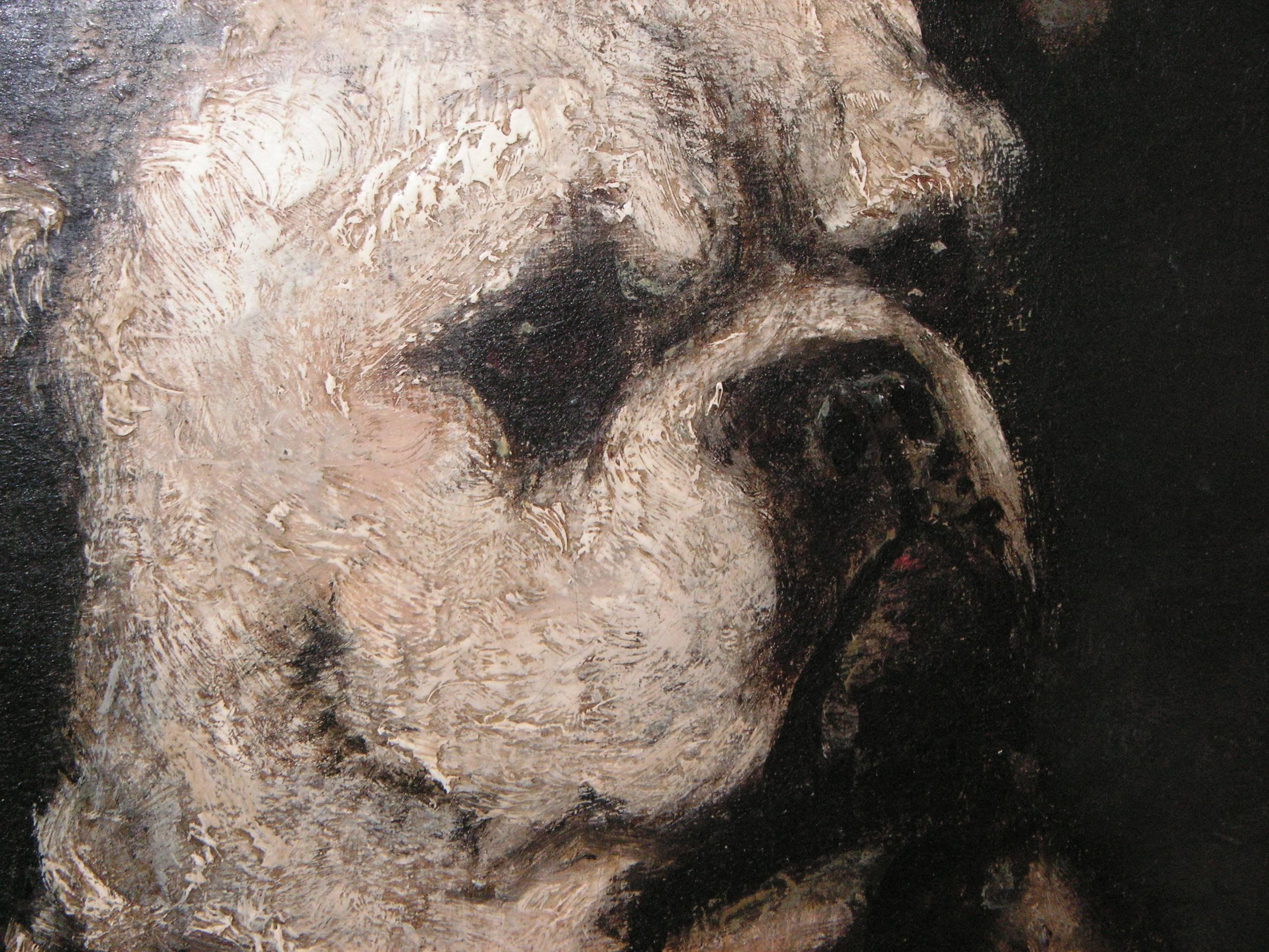 Fabulous 19th Century Bull Dog Oil Painting 1