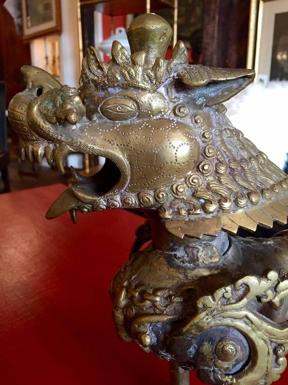 Pair of Vintage Brass Foo Dogs at 1stDibs