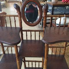 Vintage Bamboo and Wood Etagere