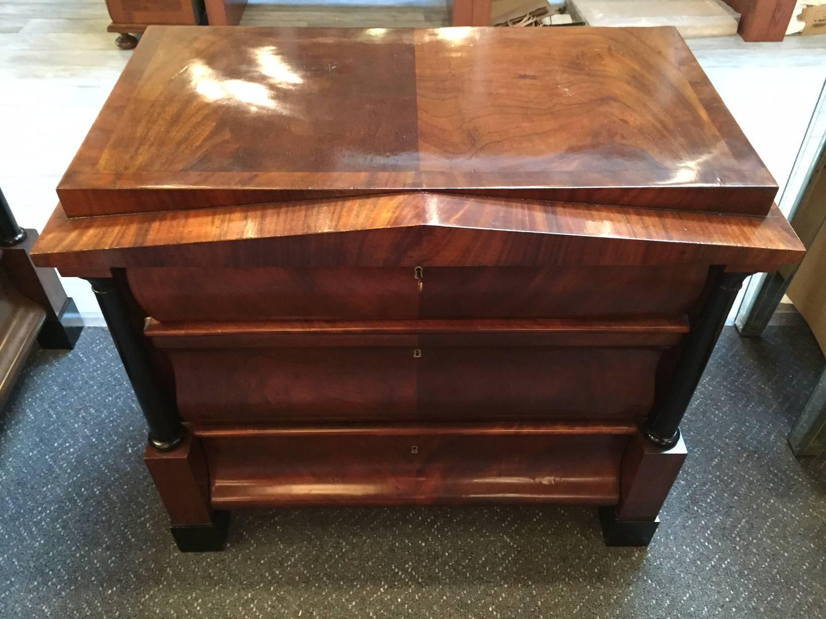 Mahogany Pair of Gorgeous Biedermeier Style Commodes