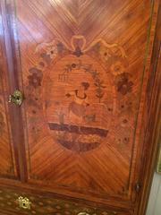 Louis XVI Style Inlaid Wood and Ormolu Cabinet Armoire