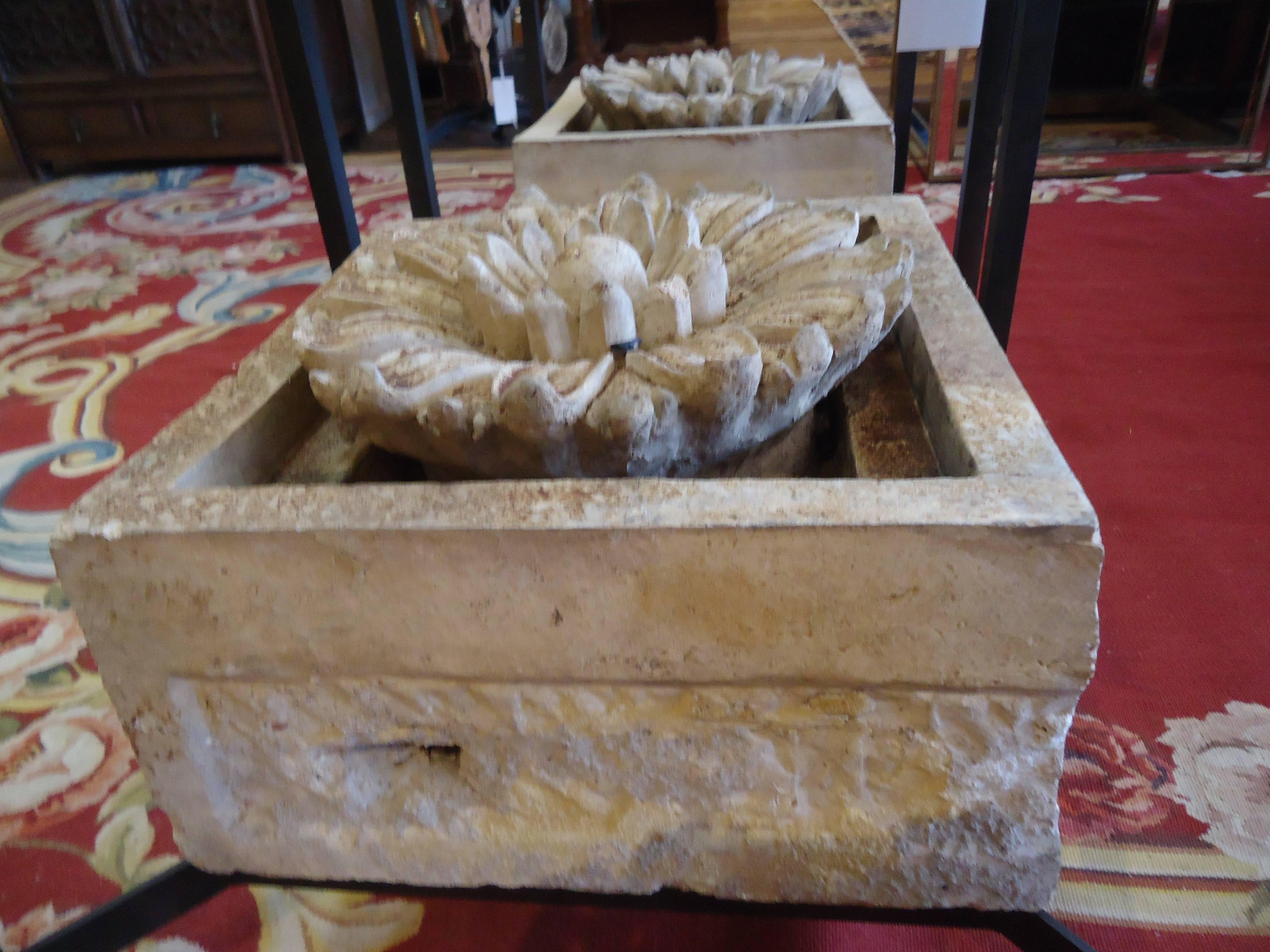 American Iron End Table with Terracotta Fragment