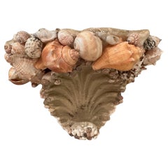 Lovely Cast Stone & Shell Wall Bracket