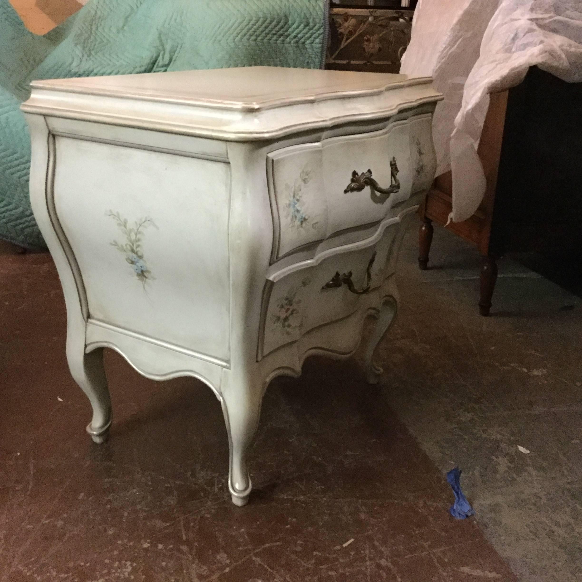 American Romantic Painted Night Tables Chests