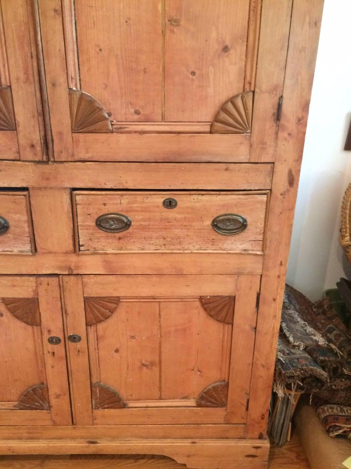 antique linen press cabinet