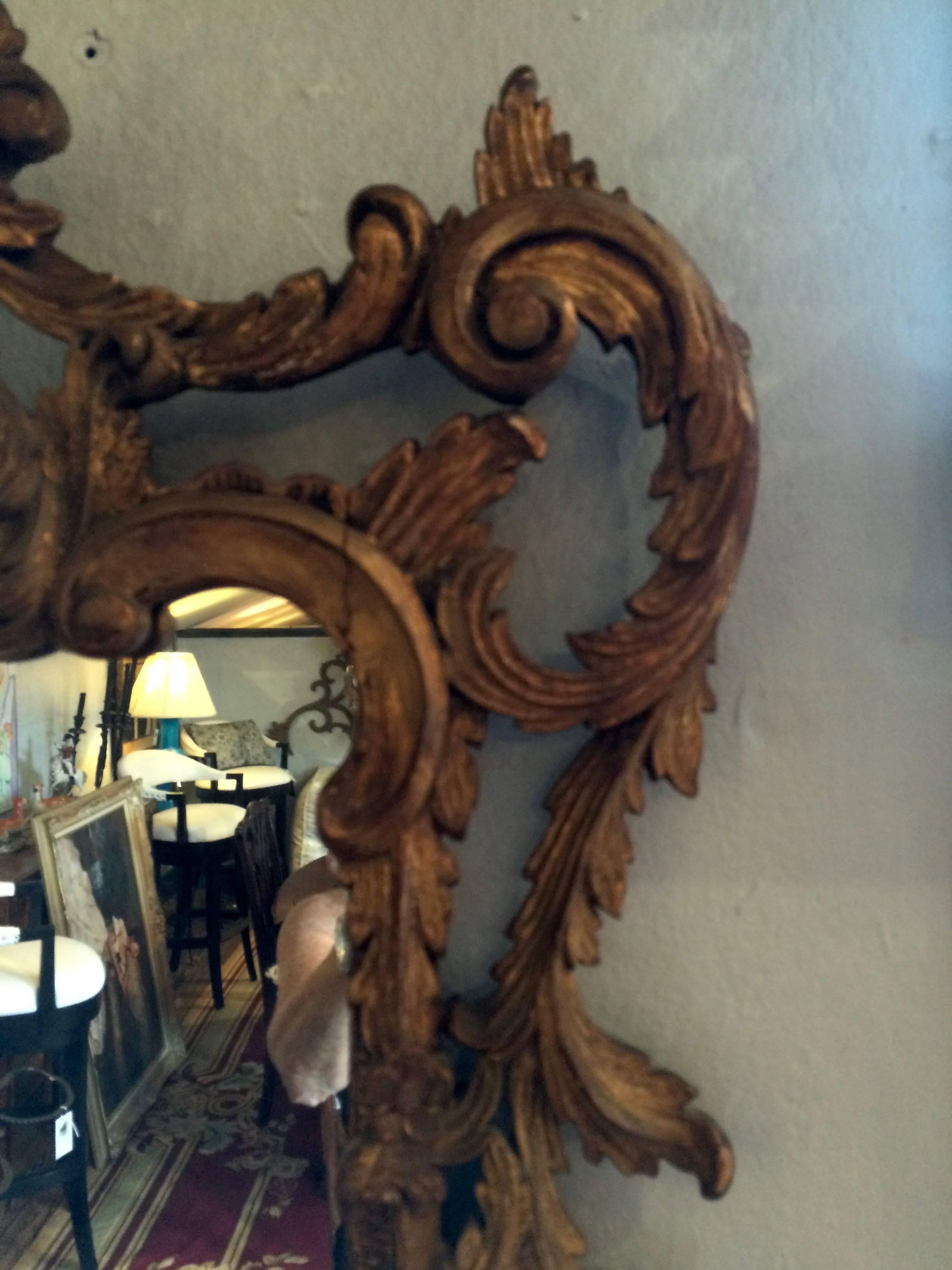 Gorgeous Giltwood French Antique Mirror 2