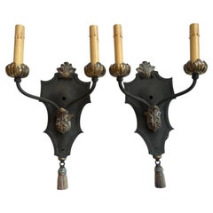 Pair of Handsome Regency Iron Sconces