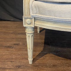 Pair of 19th Century French Louis XVI Painted Bergère Chairs