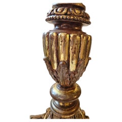 Monumental Vintage Carved Giltwood Ornate Floor Lamp