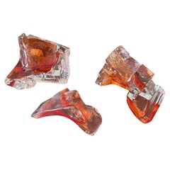 Blown Glass Collection of 3 Art Sculptures by Mikula