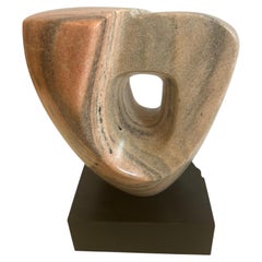 Striking Abstract Marble Tabletop Sculpture