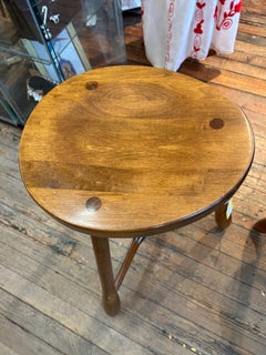 Pair of Solid Birch Three Legged Mortised & Tenon Stool by Hale of Vermont