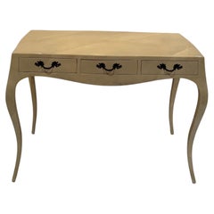 Superb French Directoire Style Lacquered Parchment Writing Desk