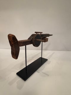 Wonderful Antique Folk Art Sculpture of a Machine Gun