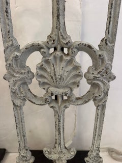 Sensational Pair of Large Architectural Iron Fragment Table Lamps