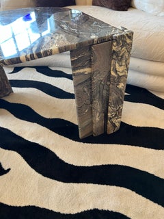Sculptural & Striking “Eye” Marble End Table Attributed to Roche Bobois