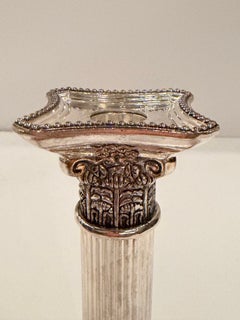 Set of 8 Rare to Find Neoclassical Silverplate Candlesticks