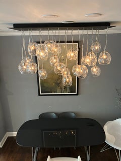 Magnificent John Pomp Glass Suspension Chandelier