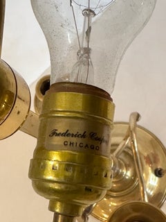 Lovely Handpainted & Brass Buillotte Table Lamp by Frederick Cooper