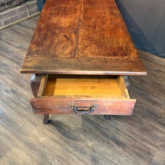 Early 19th Century French Provincial Dining Table with Two Drawers