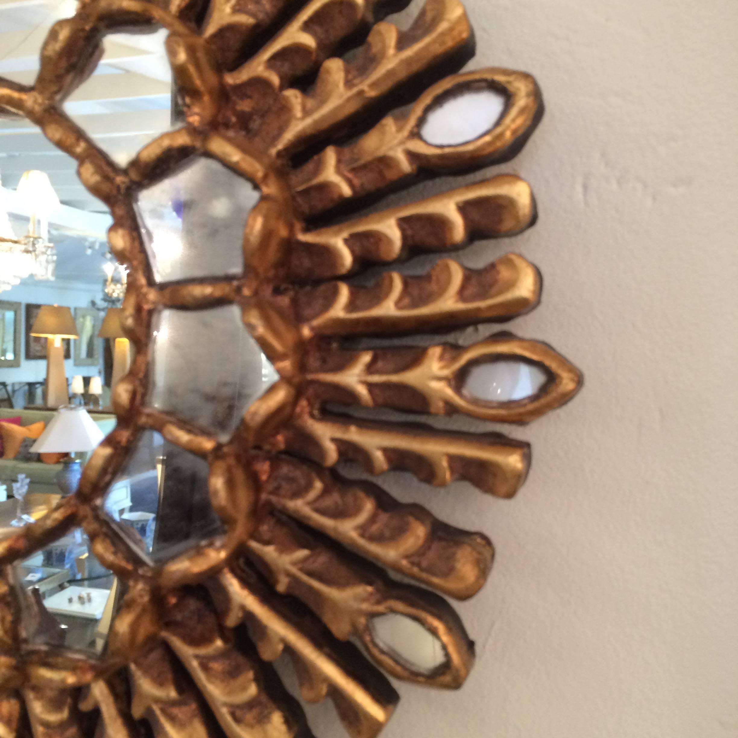 Late 20th Century Trio of Vintage Italian Sunburst Mirrors