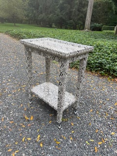 Sexy Python Wrapped Karl Springer Style Two Tier Side Table