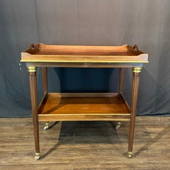 Antique French Bar Cart or Drinks Trolley with Pull-Out Leaves